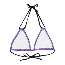 Load image into Gallery viewer, Unapologetic tiled (Purple) Bikini Top