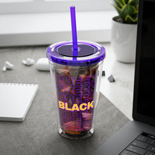 Load image into Gallery viewer, Black Queen Tumbler with Straw, 16oz