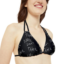 Load image into Gallery viewer, Eddie Loves Debbie (Black) Bikini Top