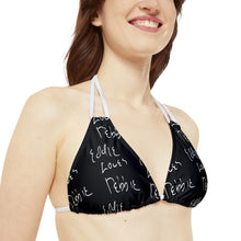 Load image into Gallery viewer, Eddie Loves Debbie (Black) Bikini Top
