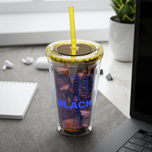 Load image into Gallery viewer, Black Queen Tumbler with Straw, 16oz