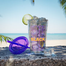 Load image into Gallery viewer, Black Queen Tumbler with Straw, 16oz