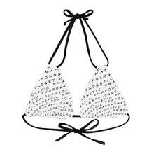 Load image into Gallery viewer, Unapologetic tiled (White) Bikini Top