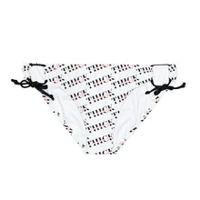 Load image into Gallery viewer, Unapologetically Thick (White) Loop Tie Side Bikini Bottom