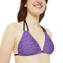 Load image into Gallery viewer, Unapologetic tiled (Purple) Bikini Top