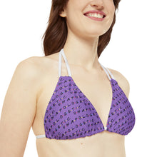 Load image into Gallery viewer, Unapologetic tiled (Purple) Bikini Top