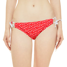 Load image into Gallery viewer, Unapologetic tiled (Red) Bikini Bottom