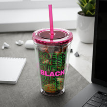 Load image into Gallery viewer, Black Queen Tumbler with Straw, 16oz