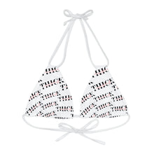Load image into Gallery viewer, Unapologetically Thick tiled (White) Bikini Top
