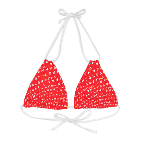 Unapologetic tiled (Red) Bikini Top