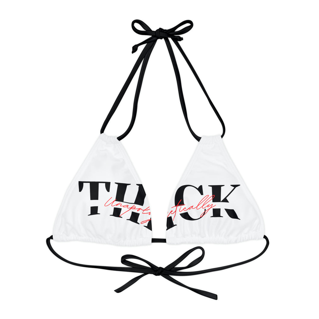 Unapologetically Thick (White) Bikini Top