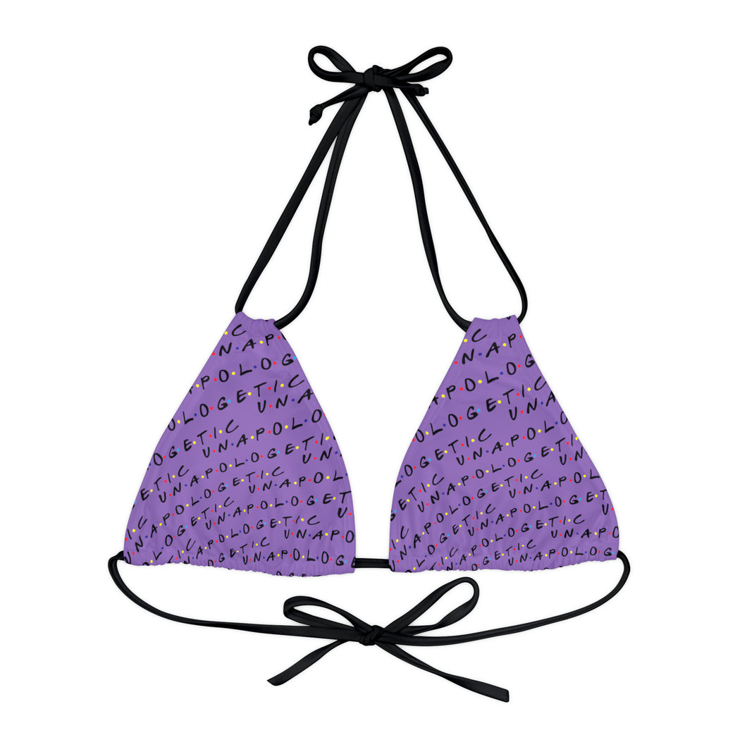 Unapologetic tiled (Purple) Bikini Top