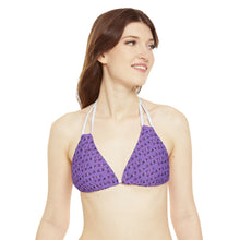 Load image into Gallery viewer, Unapologetic tiled (Purple) Bikini Top