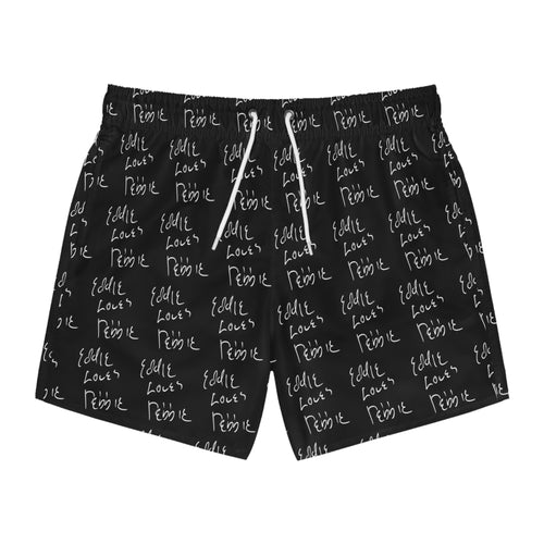 Eddie Loves Debbie Swim Trunks (Black)