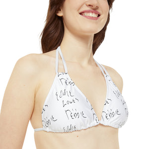 Eddie Loves Debbie (White) Bikini Top