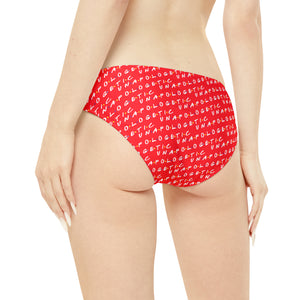 Unapologetic tiled (Red) Bikini Bottom