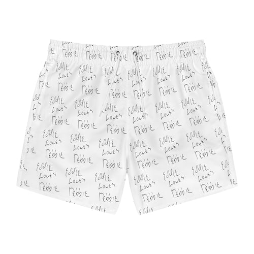 Eddie Loves Debbie Swim Trunks (White)