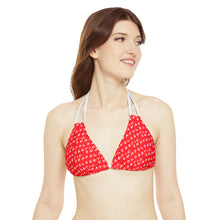 Load image into Gallery viewer, Unapologetic tiled (Red) Bikini Top