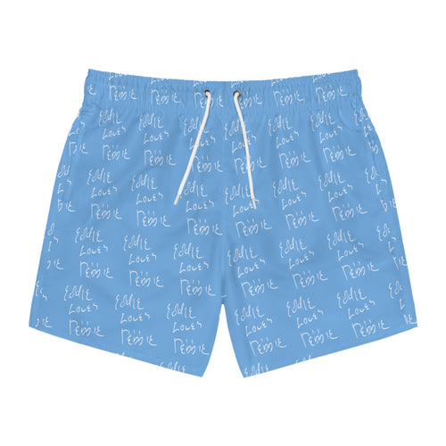 Eddie Loves Debbie Swim Trunks (Blue)