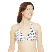 Load image into Gallery viewer, Unapologetically Thick tiled (White) Bikini Top