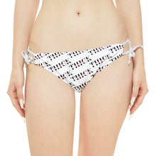 Load image into Gallery viewer, Unapologetically Thick (White) Loop Tie Side Bikini Bottom