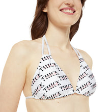 Load image into Gallery viewer, Unapologetically Thick tiled (White) Bikini Top