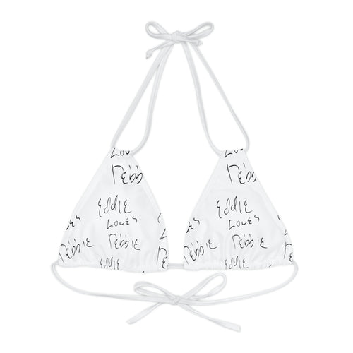 Eddie Loves Debbie (White) Bikini Top