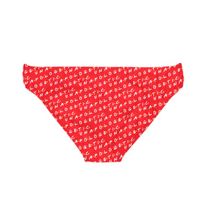 Unapologetic tiled (Red) Bikini Bottom