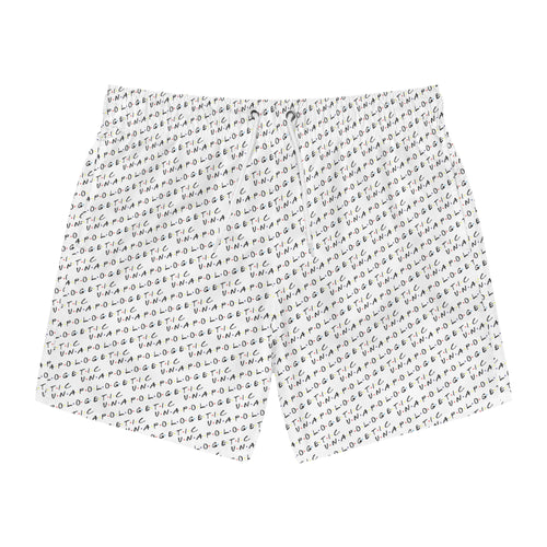 Unapologetic Swim Trunks (White)