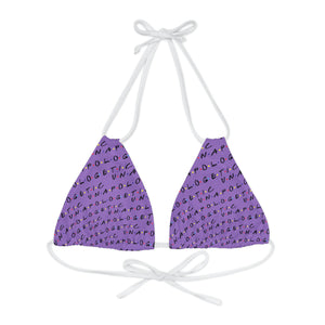 Unapologetic tiled (Purple) Bikini Top