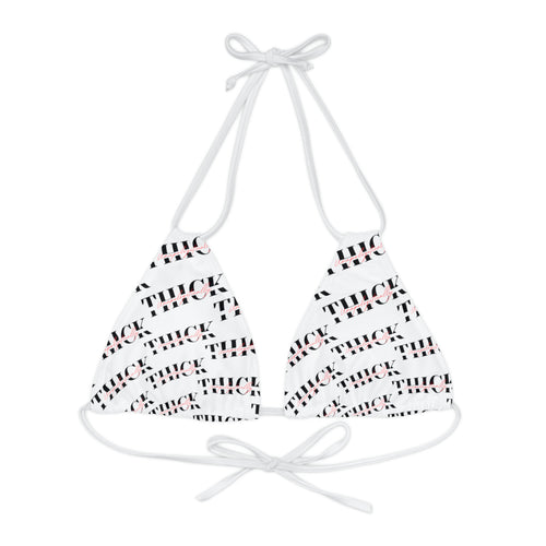Unapologetically Thick tiled (White) Bikini Top