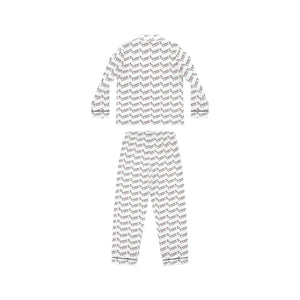 Unapologetically Thick Women's Satin Pajamas (White)