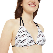 Load image into Gallery viewer, Unapologetically Thick tiled (White) Bikini Top