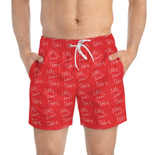 Load image into Gallery viewer, Eddie Loves Debbie Swim Trunks (Red)