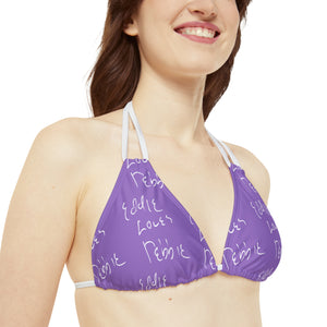 Eddie Loves Debbie (Purple) Bikini Top