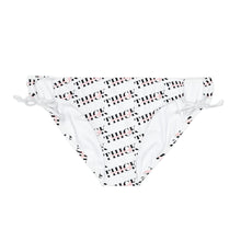 Load image into Gallery viewer, Unapologetically Thick (White) Loop Tie Side Bikini Bottom