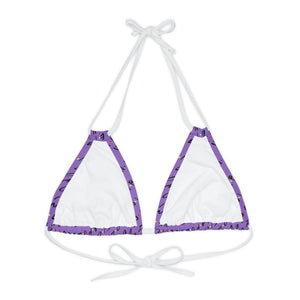 Unapologetic tiled (Purple) Bikini Top